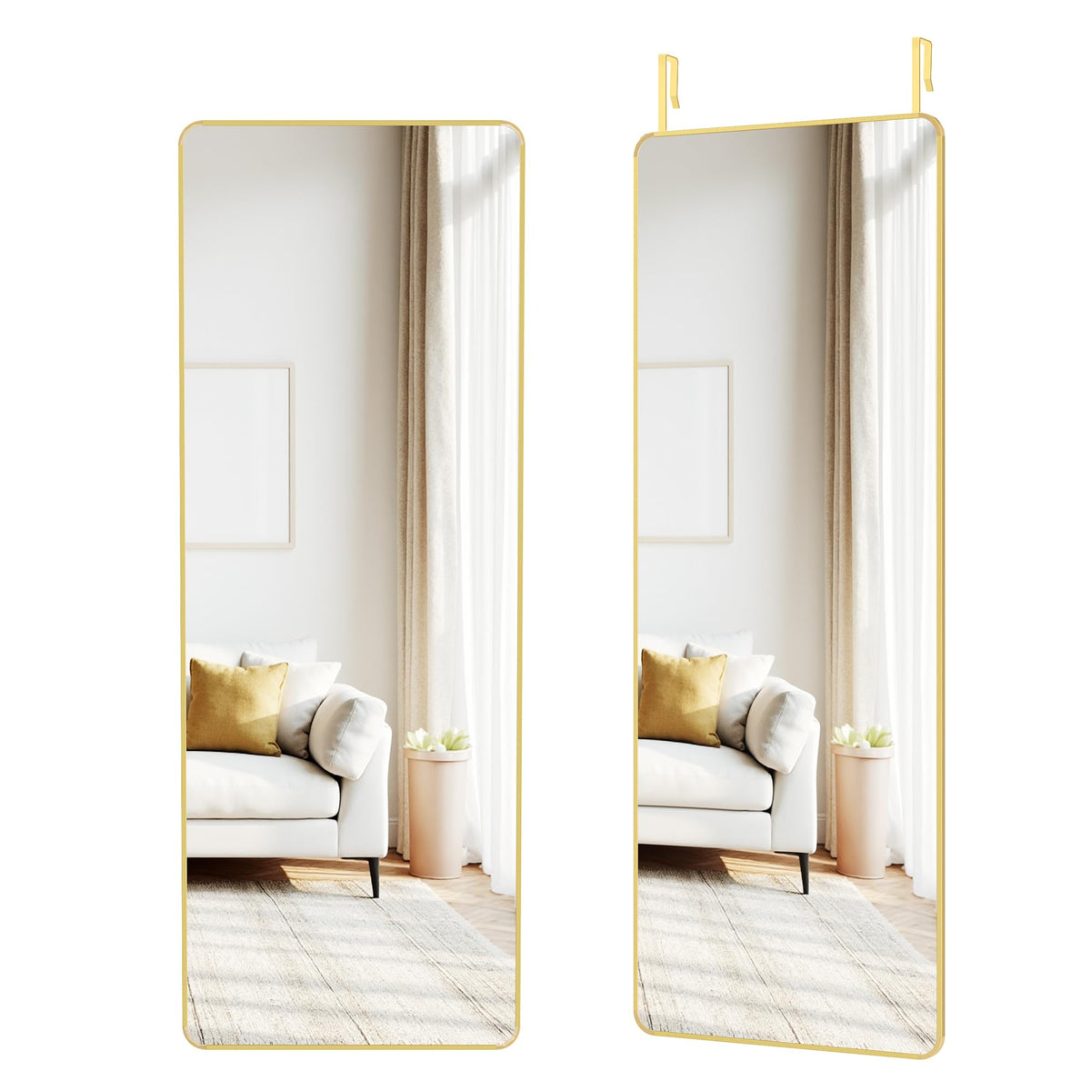 Ganzkörperspiegel 120 x 40 cm – Wand- oder Türmontage