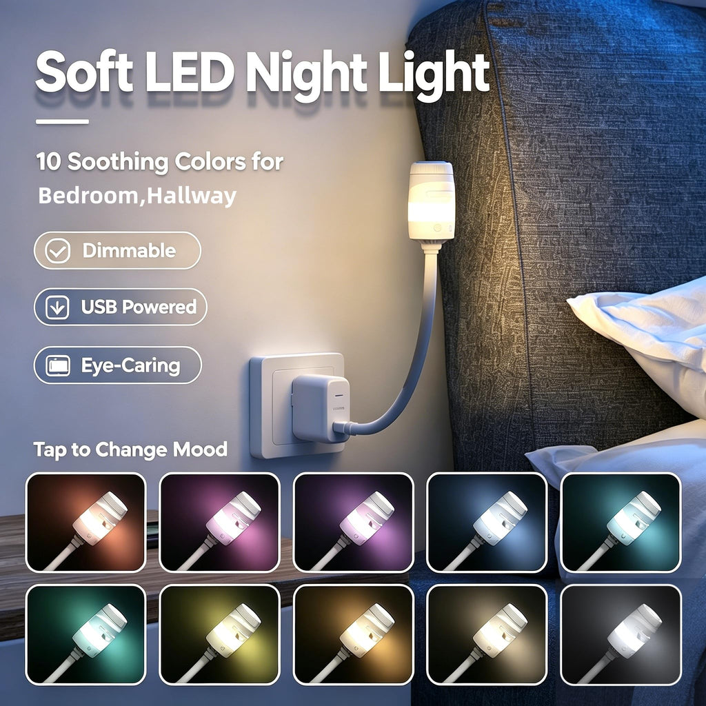 2-in-1 Galaxy Projektor & Nachtlicht mit USB – dimmbar, 360° drehbar