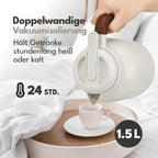 Isolierkanne 1,5 L mit Keramikbeschichtung & Teesieb