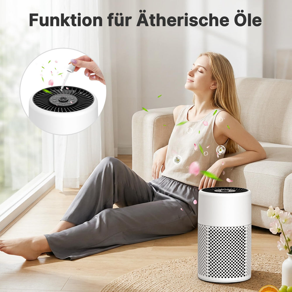 Luftreiniger mit HEPA-Filter & Aroma-Funktion – 24 dB Schlafmodus