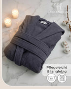 Herren Bademantel aus Frottee mit Kapuze – 100 % Baumwolle