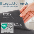 Biber-Bettwäsche 135 x 200 cm – 100 % Baumwolle, Wendedesign, 4-teilig