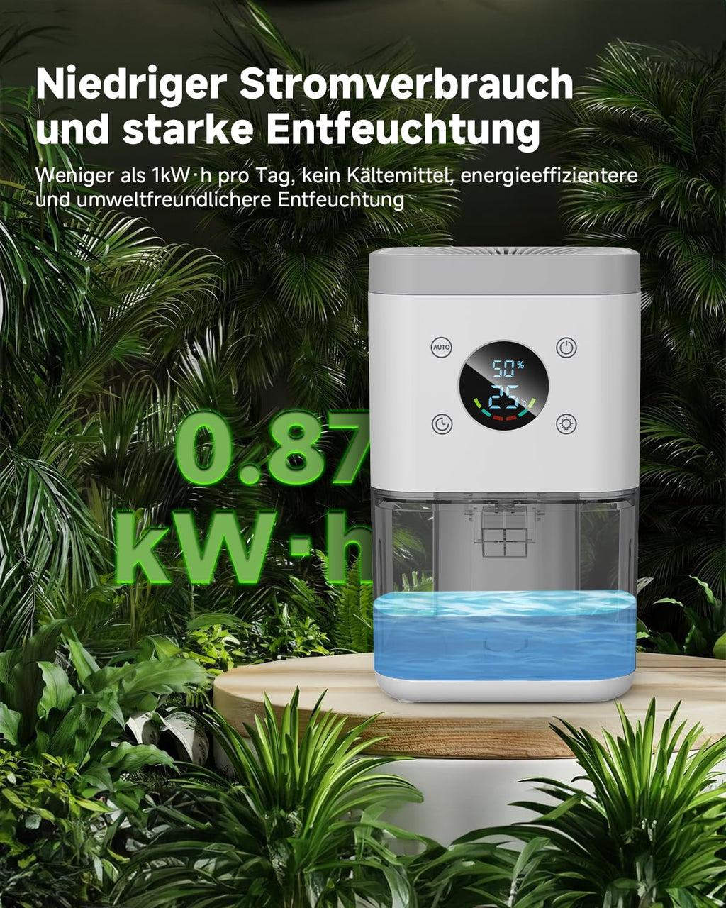 Elektrischer Luftentfeuchter 1,8 L – leise, mit Abschaltautomatik