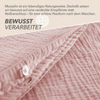 Musselin-Bettwäsche 135 x 200 cm – 100 % Baumwolle, 2-teilig