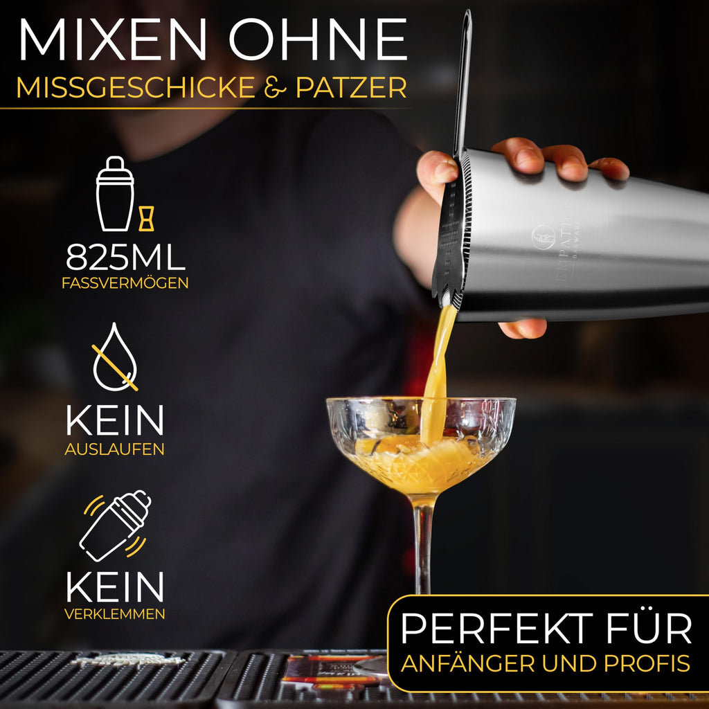 Cocktail Set mit Boston Shaker 825 ml & Ständer – Testsieger