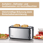 Severin Doppel-Langschlitztoaster AT 2509 mit Brötchenaufsatz