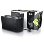 Arendo Langschlitz-Toaster mit Restzeitanzeige – 4 Scheiben, 1500 W