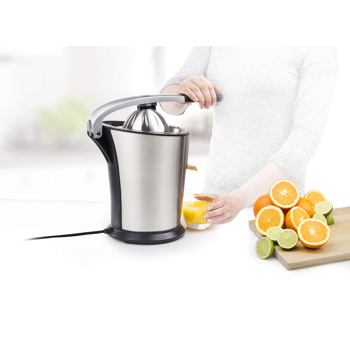 Princess Profi-Zitruspresse mit Hebel – Edelstahl, 300 W