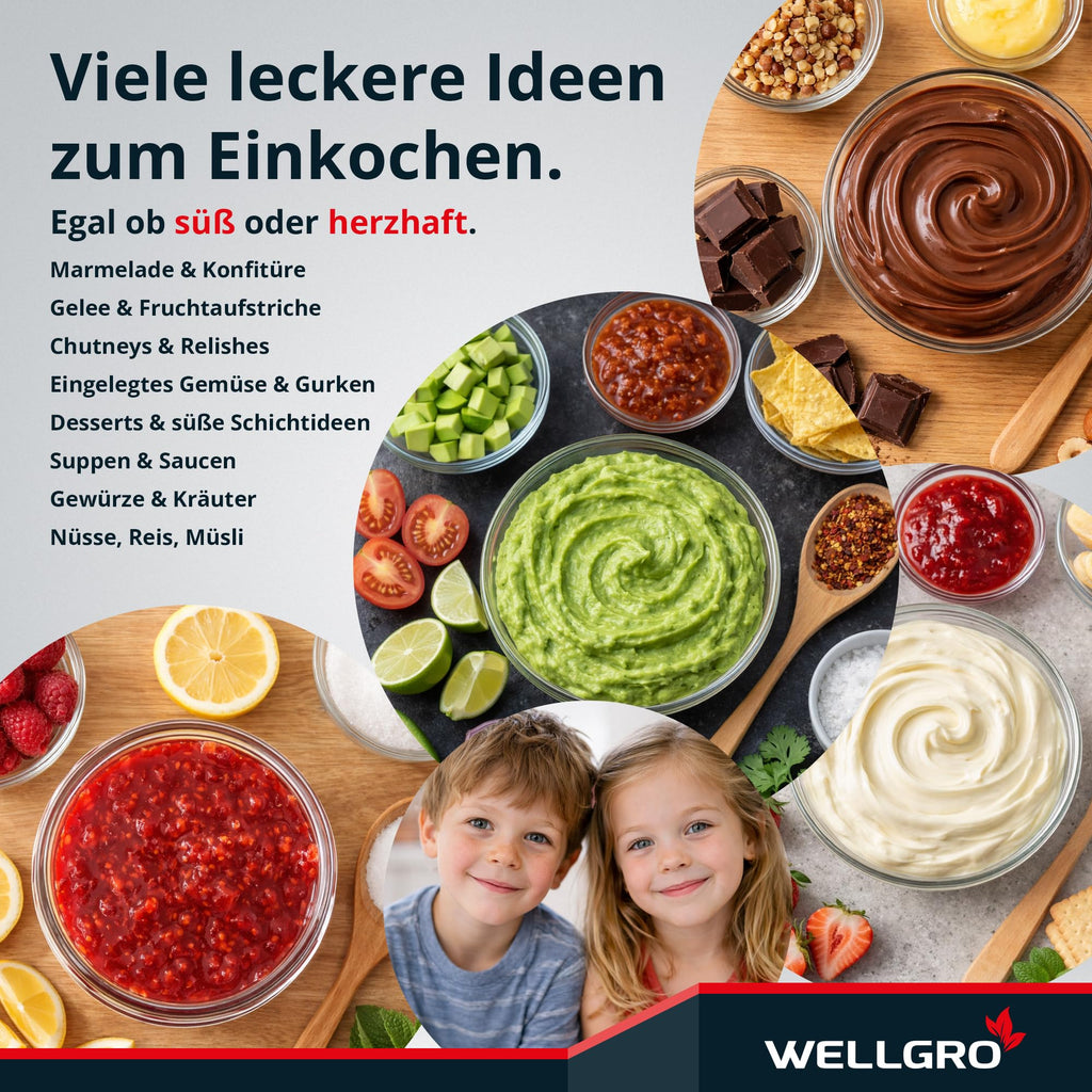 Einmachgläser 230 ml mit Schraubdeckel – 50 Stück, Made in Germany