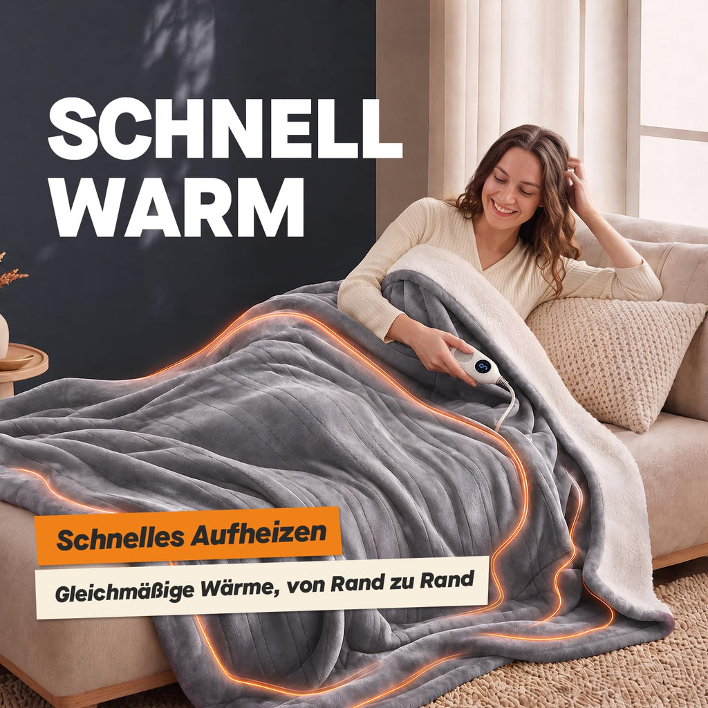 Heizdecke mit Abschaltautomatik – 6 Wärmestufen, LED-Display