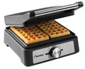 Bestron Waffeleisen für Brüsseler Waffeln – antihaft, Mattschwarz