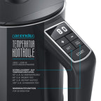 Arendo Edelstahl-Wasserkocher mit Temperatureinstellung 40–100 °C – 1,5 L