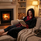 Herren-Fleece-Bademantel mit Kapuze – flauschig, lang, warm