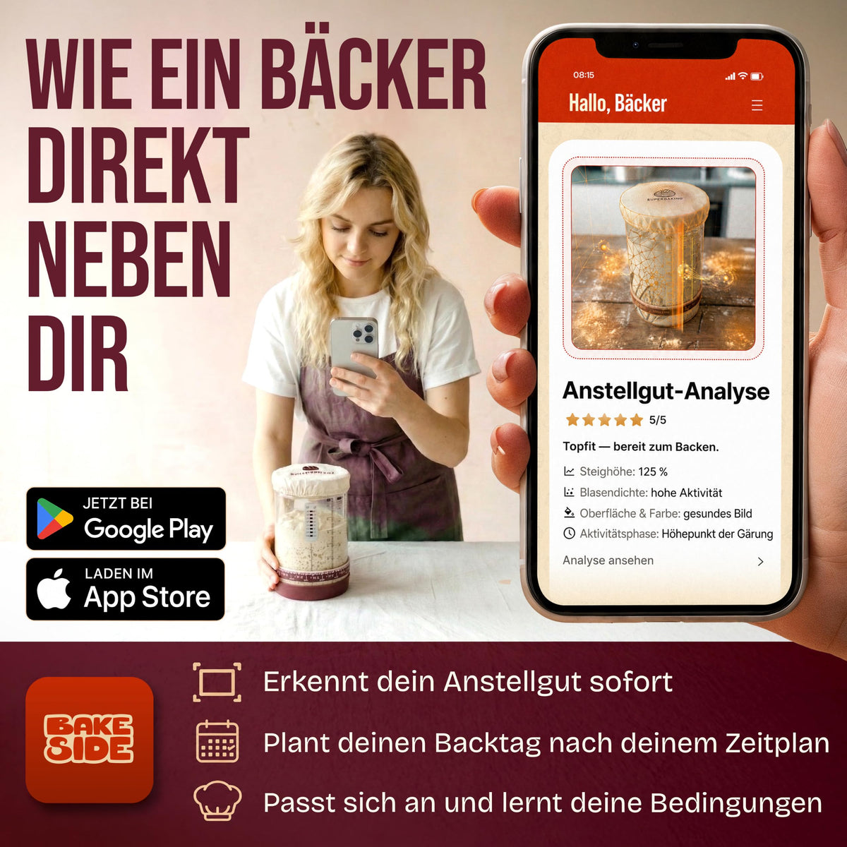 Sauerteig Starter-Set mit Gärkorb – 14-teilig