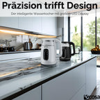 Glas-Wasserkocher mit Temperatureinstellung 40–100 °C – 1,7 L, LED