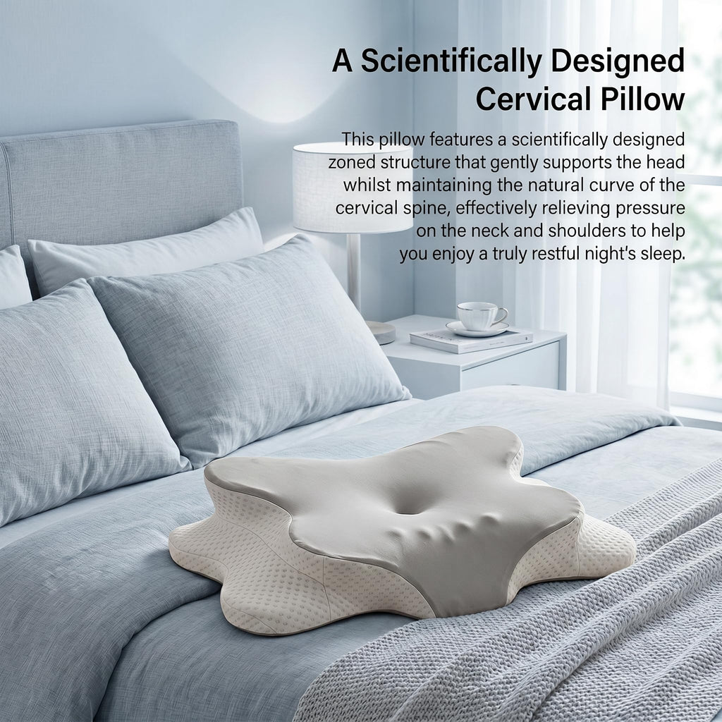Ergonomisches Memory-Foam Nackenkissen – für alle Schlafpositionen