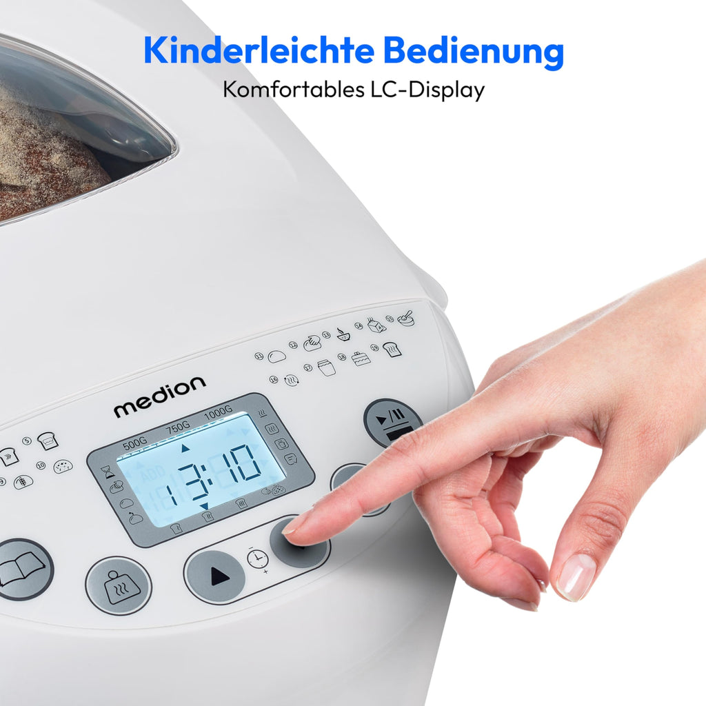 MEDION Brotbackautomat – 19 Programme, bis 1000 g