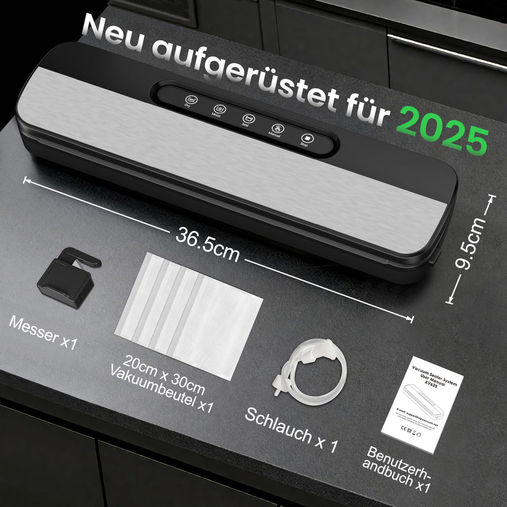 Vakuumierer 7-in-1 mit Folienschneider – 75 kPa