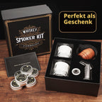 Cocktail-Smoker-Set mit Brenner – Whiskey-Räucherset mit 6 Holzchips & 2 Gläsern