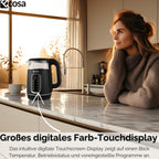 Glas-Wasserkocher mit Temperatureinstellung 40–100 °C – 1,7 L, LED