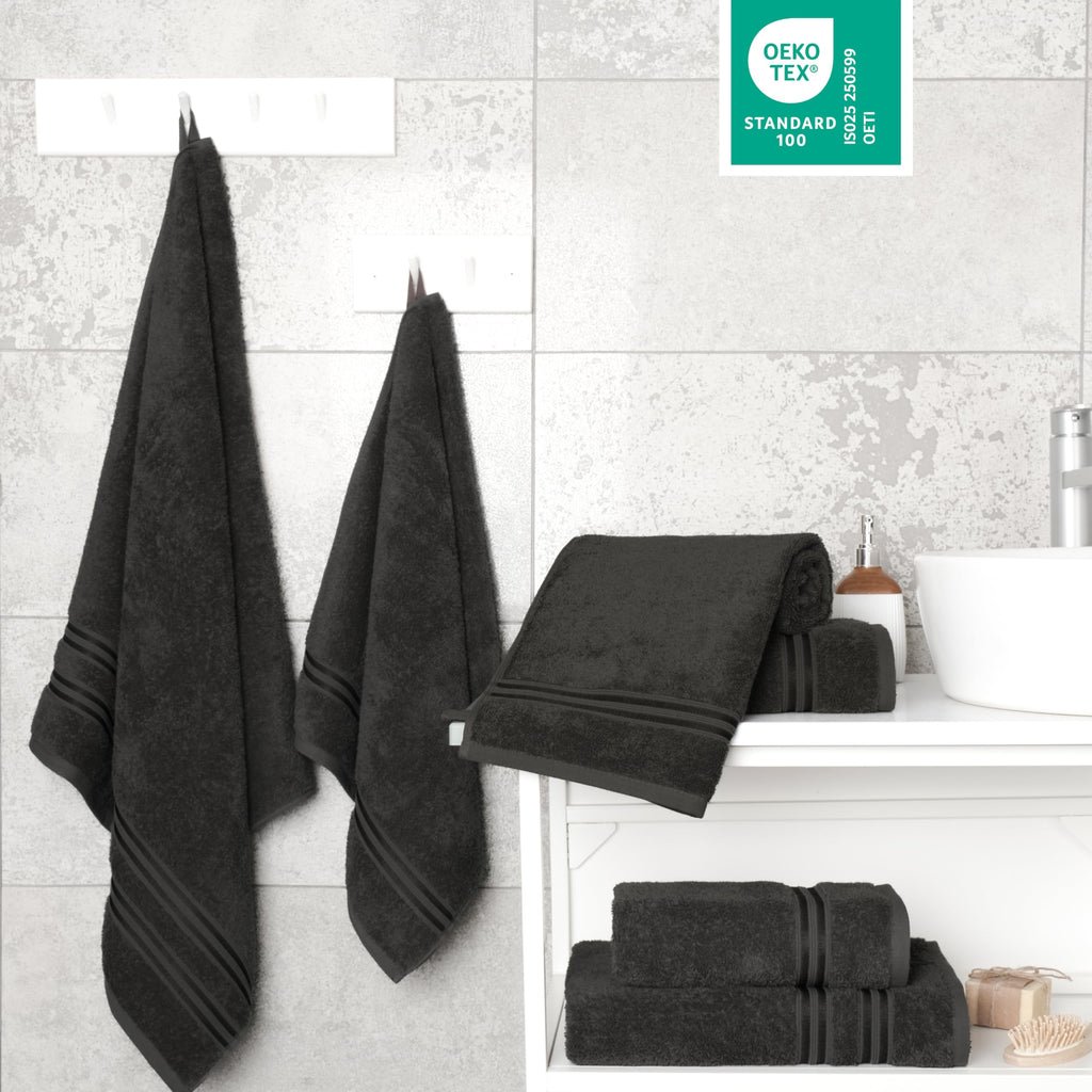 Handtuch-Set 6-teilig aus 100 % Baumwolle – Oeko-Tex
