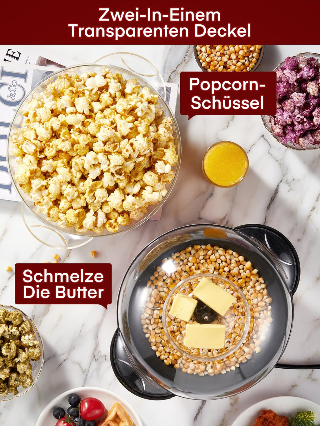 Popcornmaschine 3,5 L für Zuhause