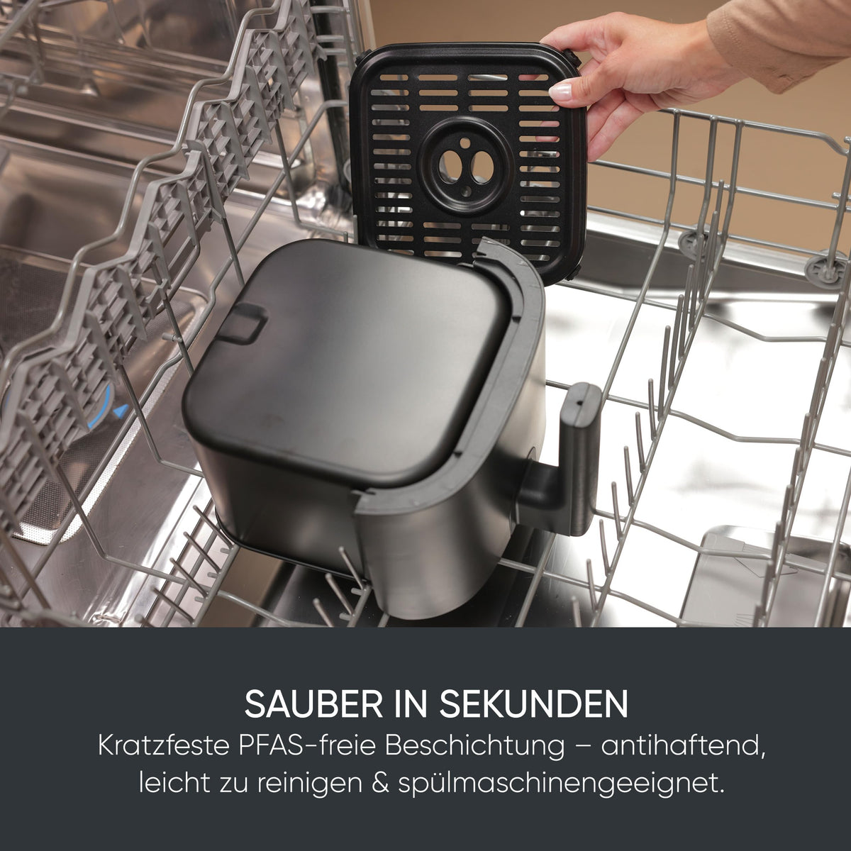 Severin Heißluftfritteuse 4 L – Touch-Display, 8 Automatikprogramme