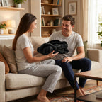 Herren-Fleece-Bademantel mit Kapuze – flauschig, lang, warm