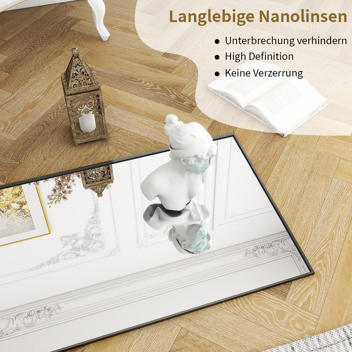 Ganzkörperspiegel mit Metallrahmen – Stand- oder Wandspiegel