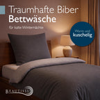 Biber-Bettwäsche 135 x 200 cm – 100 % Baumwolle, Wendedesign, 4-teilig
