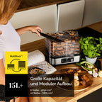 Dörrautomat aus Edelstahl – 6 Etagen, 450 W, Timer