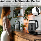 Glas-Wasserkocher mit Temperatureinstellung 40–100 °C – 1,7 L, LED