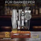 Cocktail Set mit Boston Shaker 825 ml & Ständer – Testsieger