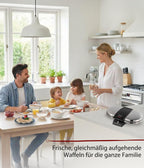 Cloer 1329 Doppel-Herzwaffeleisen – 1700 W, PFAS-frei