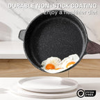 Antihaft-Schmorpfanne mit Glasdeckel – 30 cm, 4,7 L, induktionsgeeignet