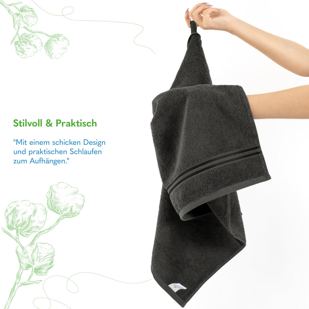 Handtuch-Set 6-teilig aus 100 % Baumwolle – Oeko-Tex