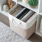 Aufbewahrungsboxen aus Stoff 33 x 33 cm – 4er-Set mit Kordelgriffen