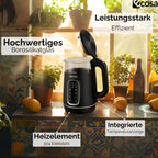 Glas-Wasserkocher mit Temperatureinstellung 40–100 °C – 1,7 L, LED