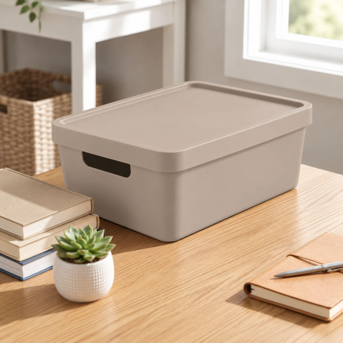Aufbewahrungsboxen mit Deckel 4er-Set – stapelbar, BPA-frei, mit Griffen