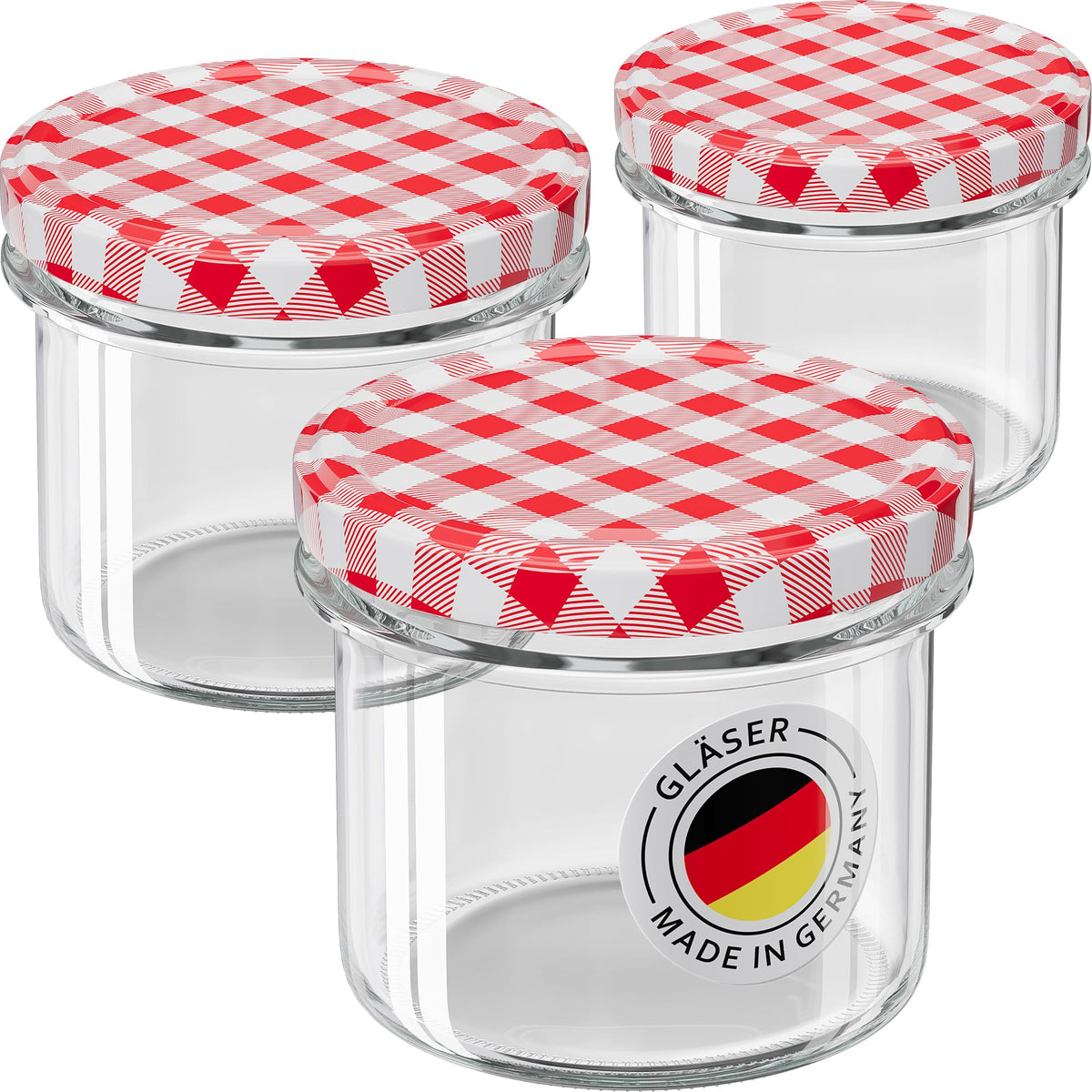 Einmachgläser 230 ml mit Schraubdeckel – 50 Stück, Made in Germany