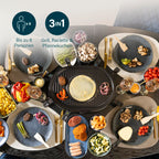 Princess Raclette-Grill oval – 8 Pfännchen, mit Crêpes-Fläche, 1200 W