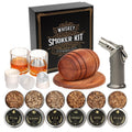 Cocktail-Smoker-Set mit Brenner – Whiskey-Räucherset mit 6 Holzchips & 2 Gläsern