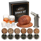 Cocktail-Smoker-Set mit Brenner – Whiskey-Räucherset mit 6 Holzchips & 2 Gläsern