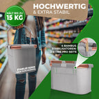 Faltbarer Einkaufskorb 25 L – stabiler Alurahmen, wasserabweisend