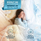 Glückstoff® Daunendecke – Federn & Daunen, Ganzjahresdecke