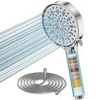 Filter-Duschkopf mit Schlauch – 6 Strahlarten, Hochdruck, Wasserfilter