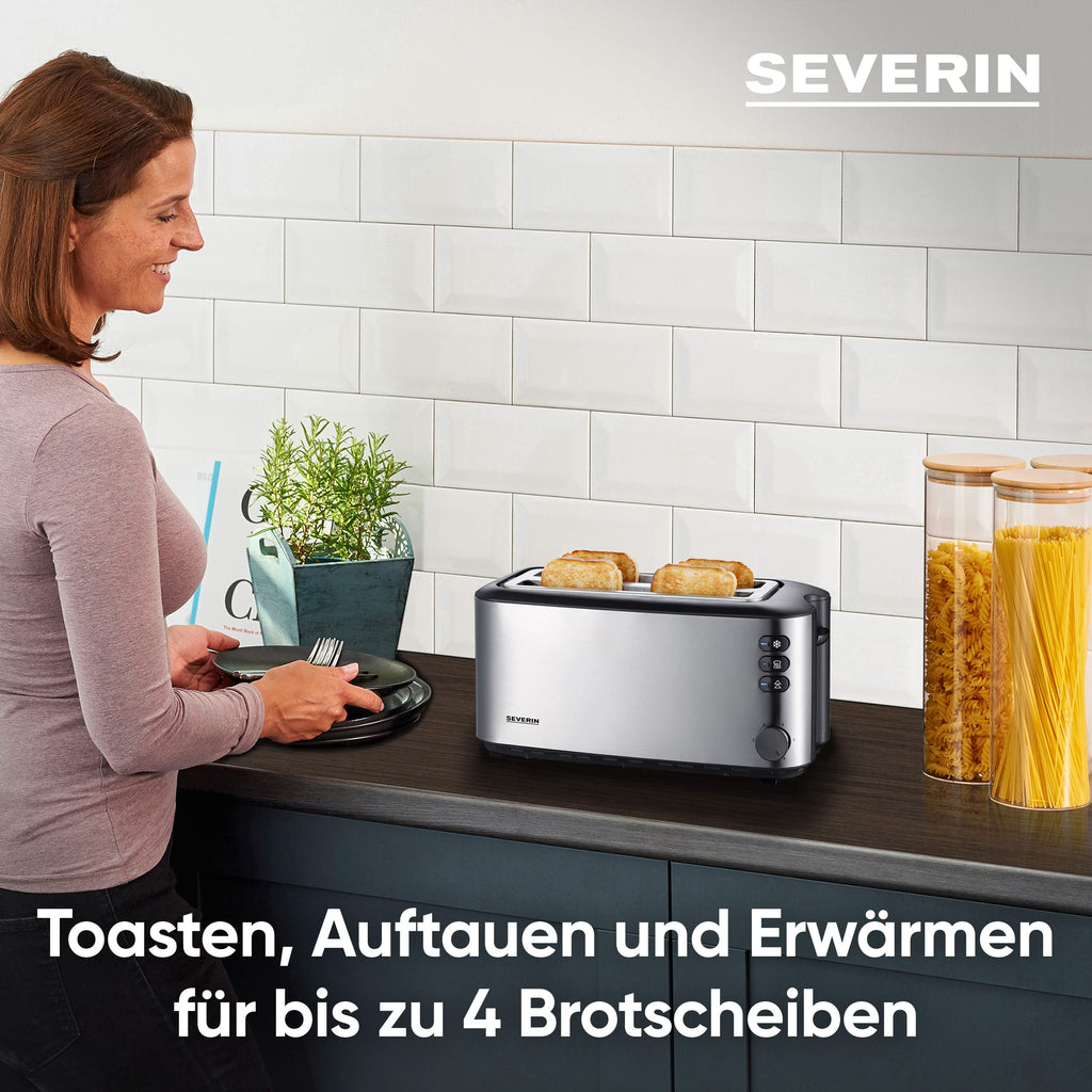 Severin Doppel-Langschlitztoaster AT 2509 mit Brötchenaufsatz