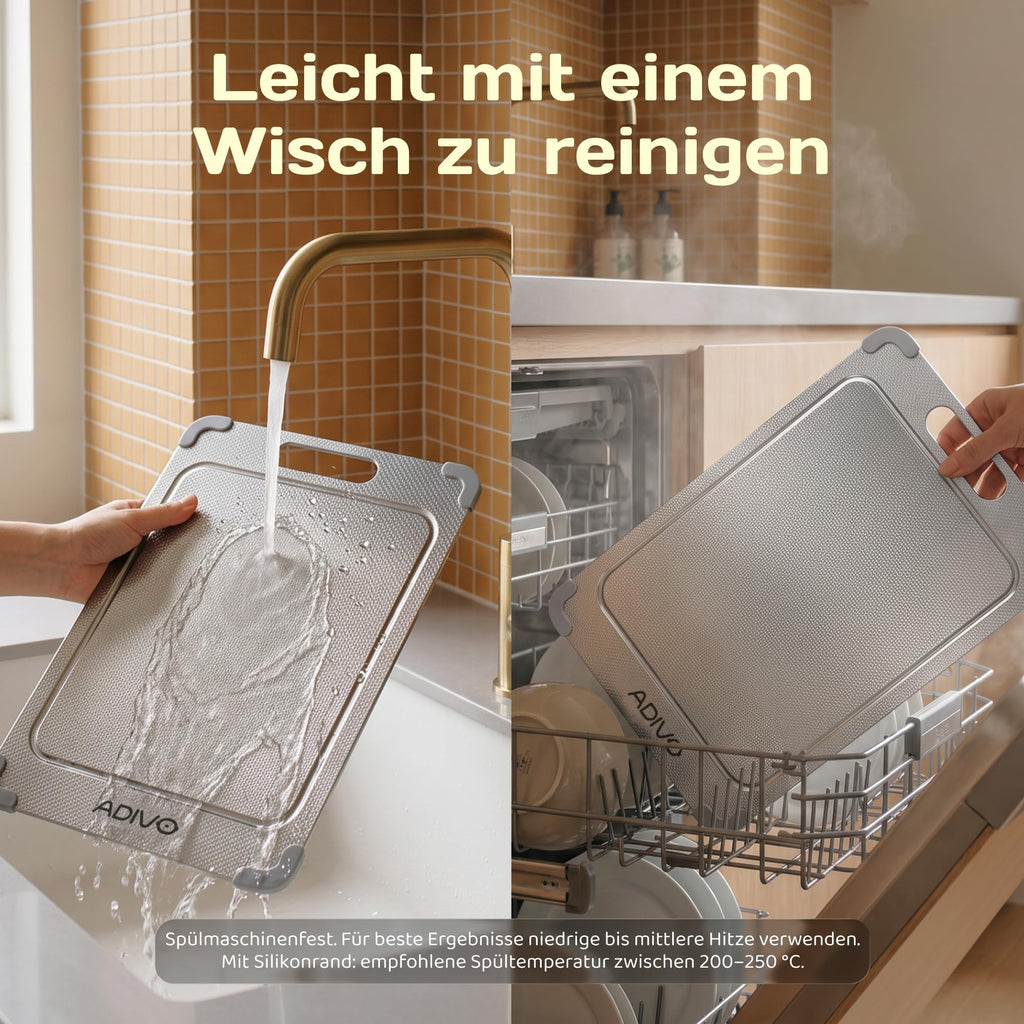 Titan-Schneidebrett aus 100 % reinem Titan – 39 x 28 cm