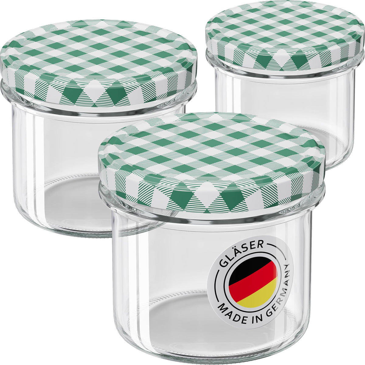 Einmachgläser 230 ml mit Schraubdeckel – 50 Stück, Made in Germany
