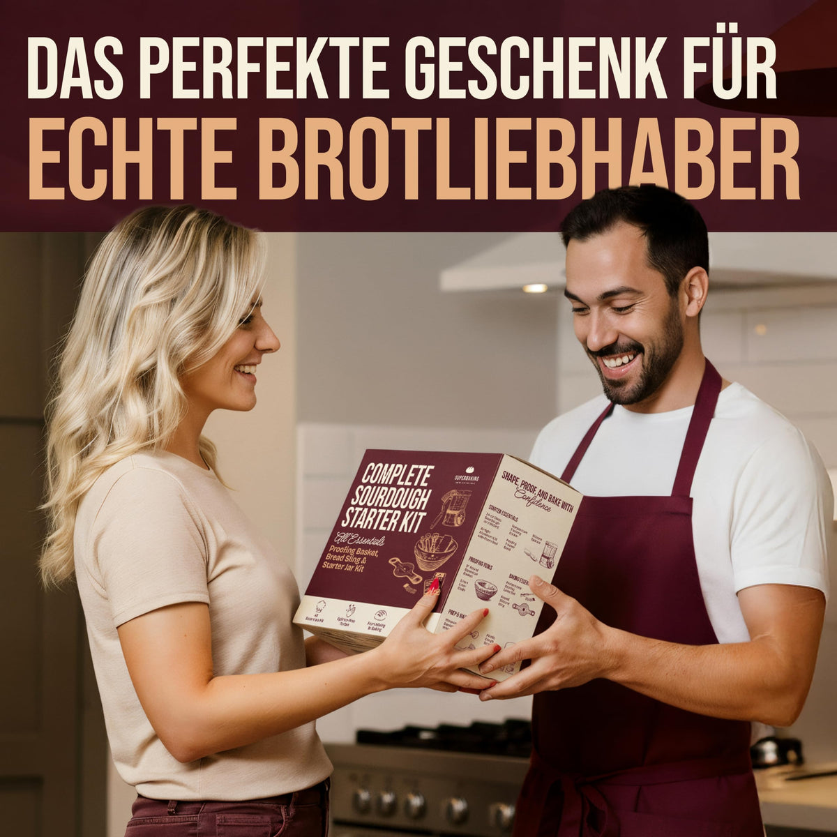 Sauerteig Starter-Set mit Gärkorb – 14-teilig